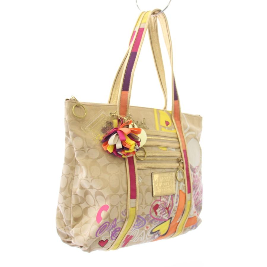 COACH（コーチ） ポピー トートバッグ シグネチャー プリント チャーム