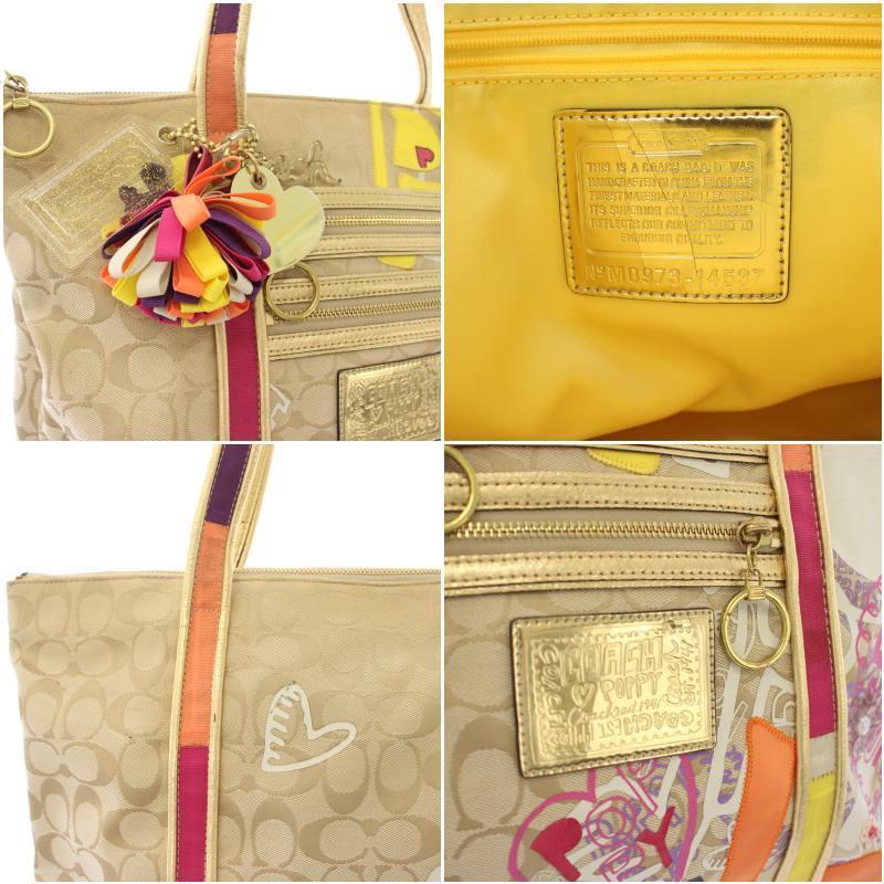 COACH（コーチ） ポピー トートバッグ シグネチャー プリント チャーム