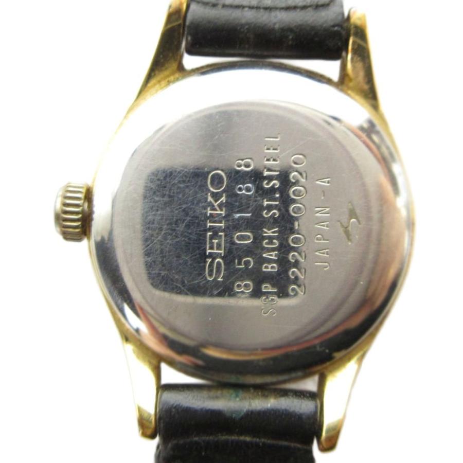 セイコー SEIKO ジャンク品 2220-0020 腕時計 ウォッチ 手巻き レザー