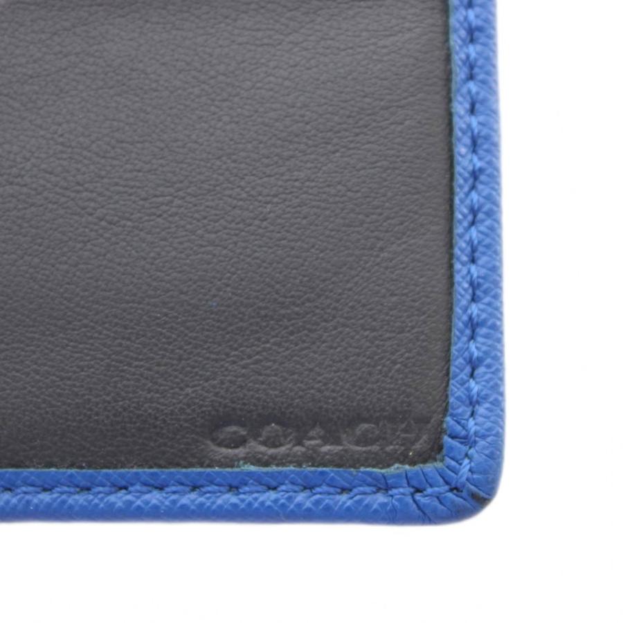 COACH（コーチ） 長財布 二つ折り カード入れ 札入れ 小銭入れなし 青