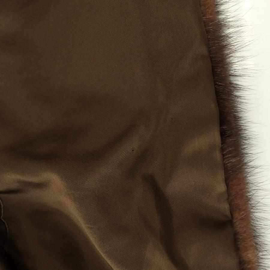 サガミンク SAGA MINK ミンクファー コート アウター 毛皮 ミドル 13 茶 ブラウン /CX ■GY05 レディース_8