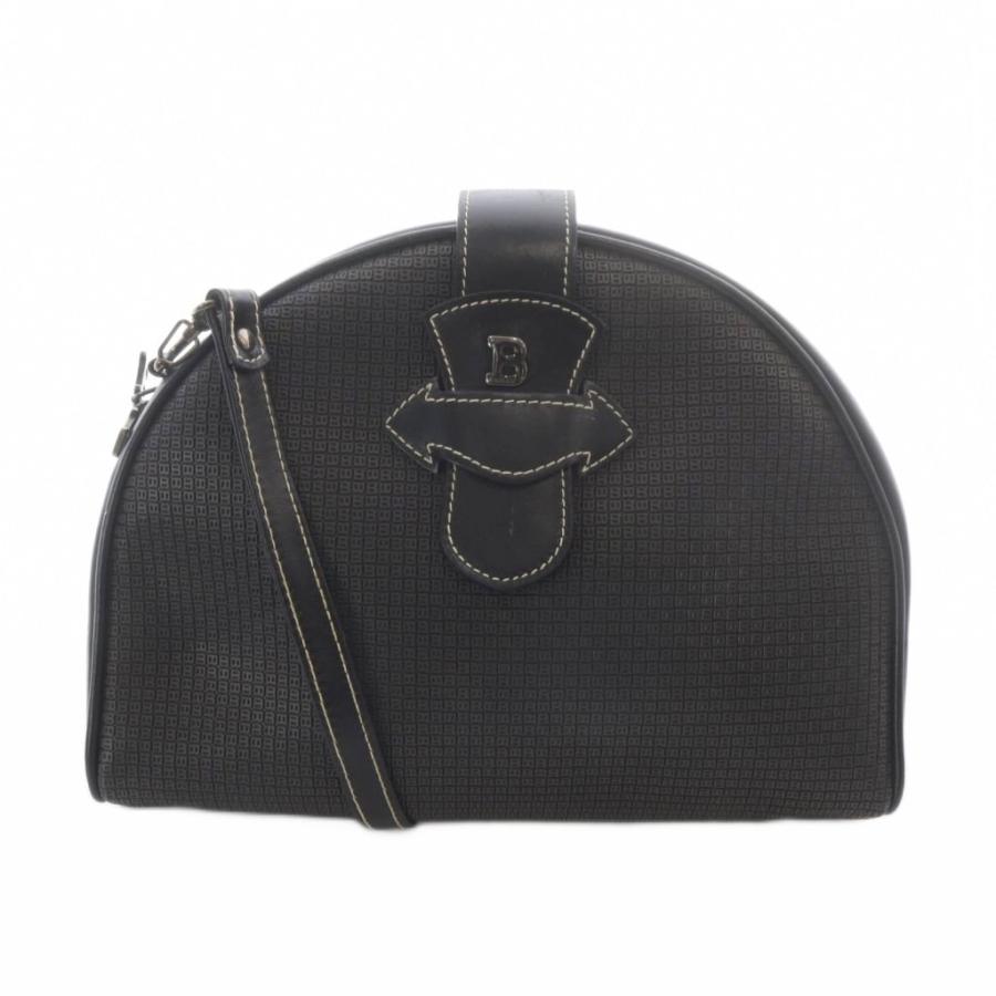 BALLY ブラック ショルダーバッグ Bally（バリー） ショルダーバッグ レザー ロゴ 総柄 黒 ブラック /SR