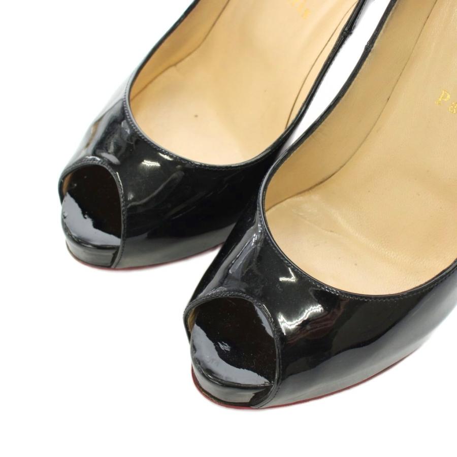 クリスチャンルブタン エナメルパンプス 黒 39 Christian Louboutin（クリスチャンルブタン） パンプス オープントゥ