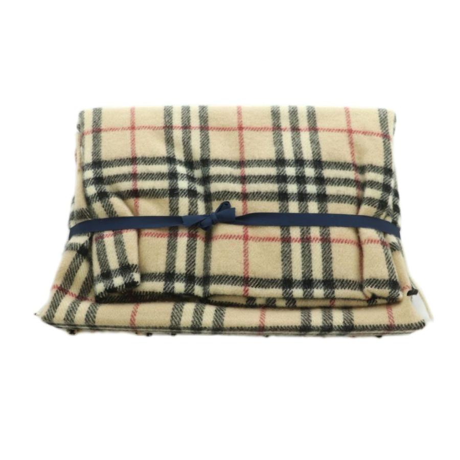 【未使用】 バーバリー ノバチェック ウール ブランケット Burberrys BURBERRY（バーバリー） ひざ掛け ウール ノバチェック柄 65×120cm
