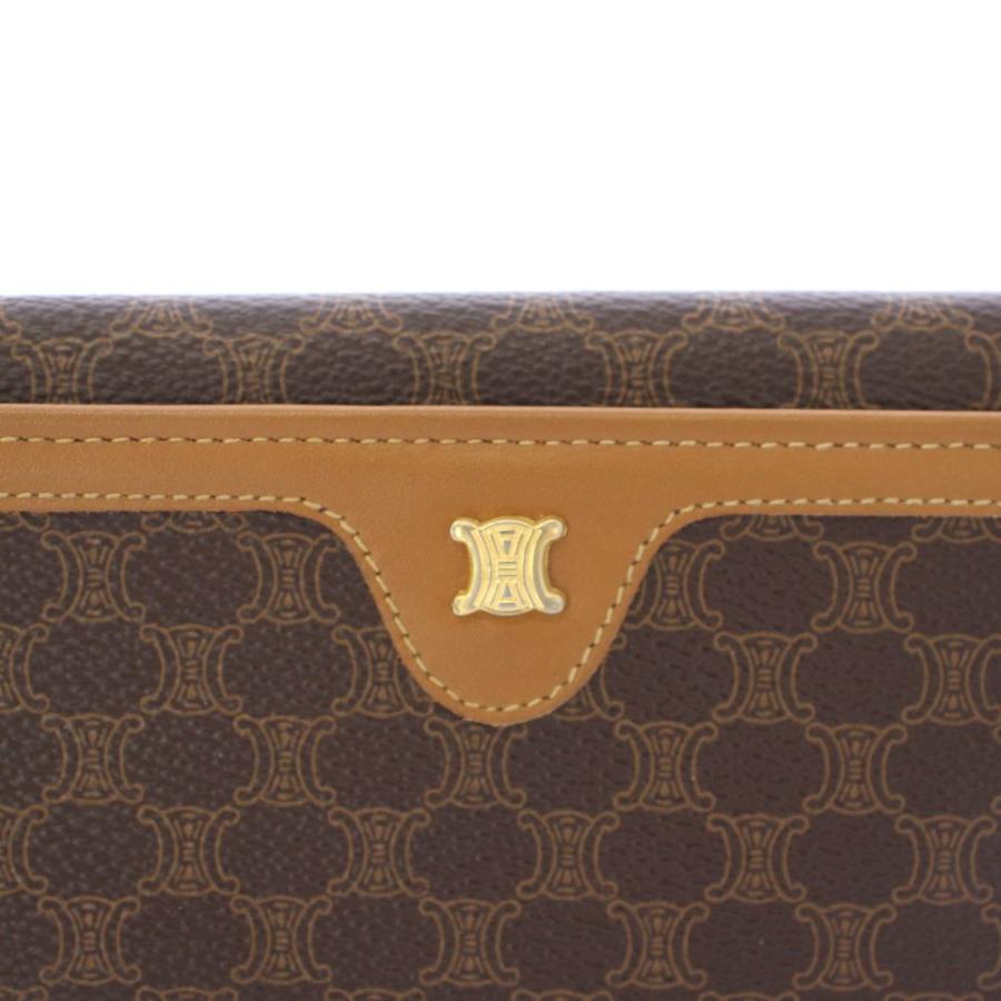 CELINE（セリーヌ） 長財布 二つ折り財布 マカダム がま口 茶 ブラウン