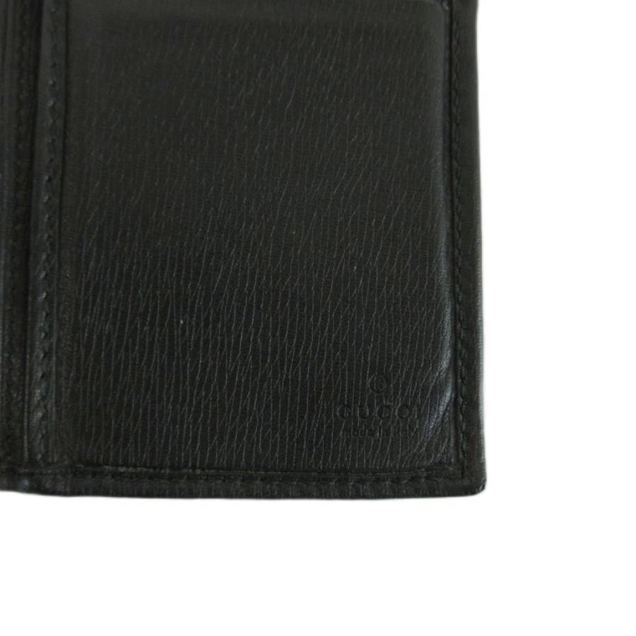 GUCCI（グッチ） 長財布 二つ折り レザー インターロッキングG 黒