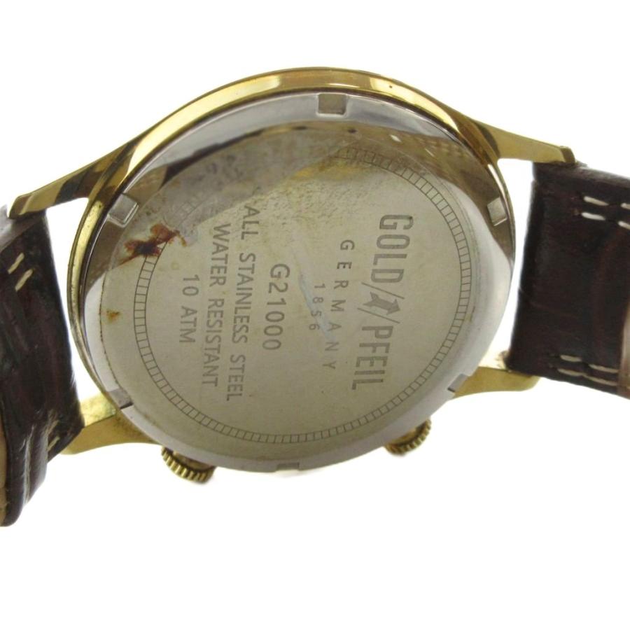 ゴールドファイル GOLD PFEIL G21000 腕時計 ウォッチ クォーツ レザー