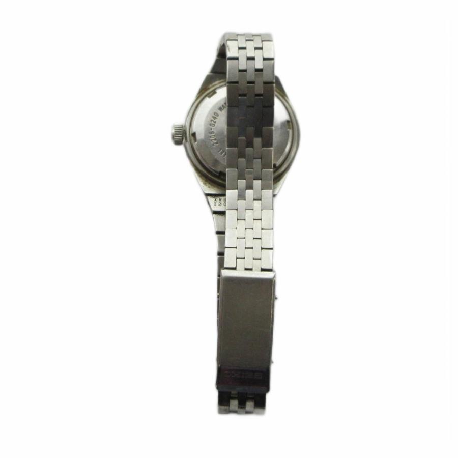 セイコー SEIKO 2206-0240 腕時計 ウォッチ 自動巻き カットガラス カレンダー付き 緑文字盤 シルバー色 ■GY18 /MQ レディース |  | 02