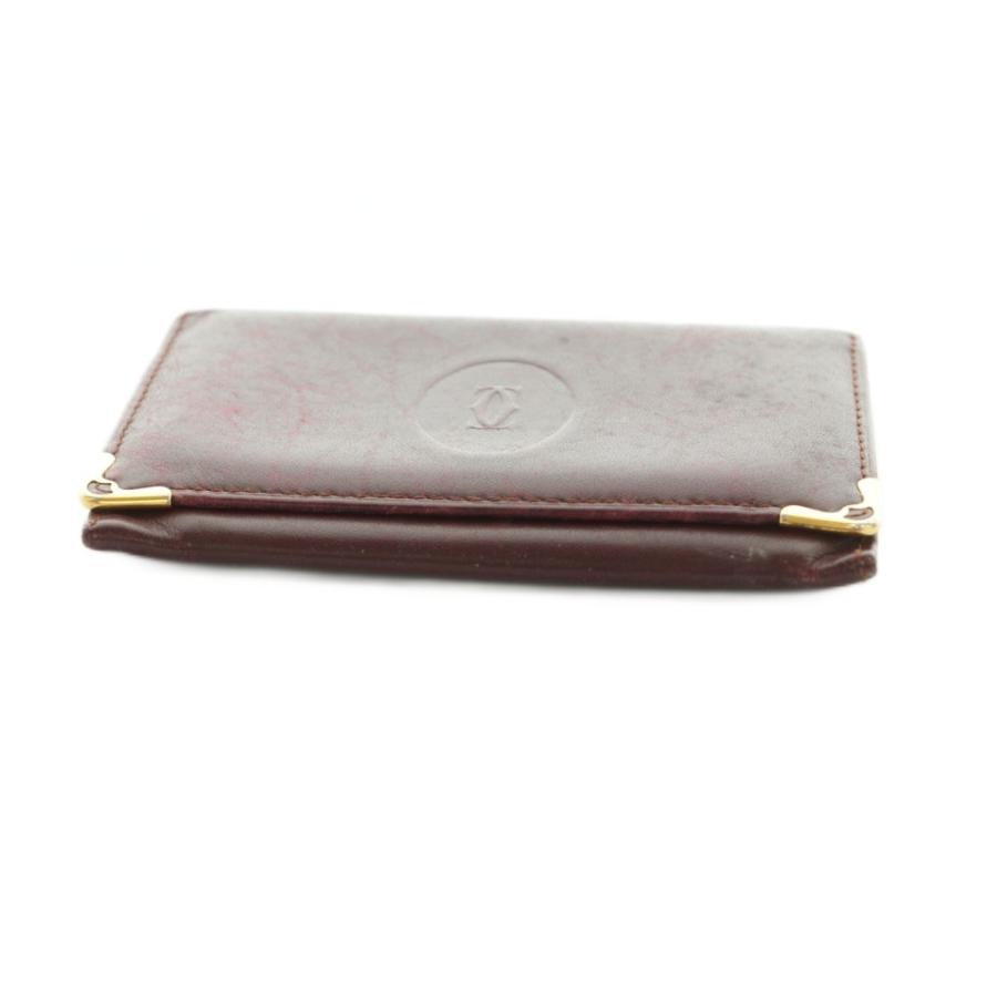 Cartier（カルティエ） カードケース レザー マストライン ワイン