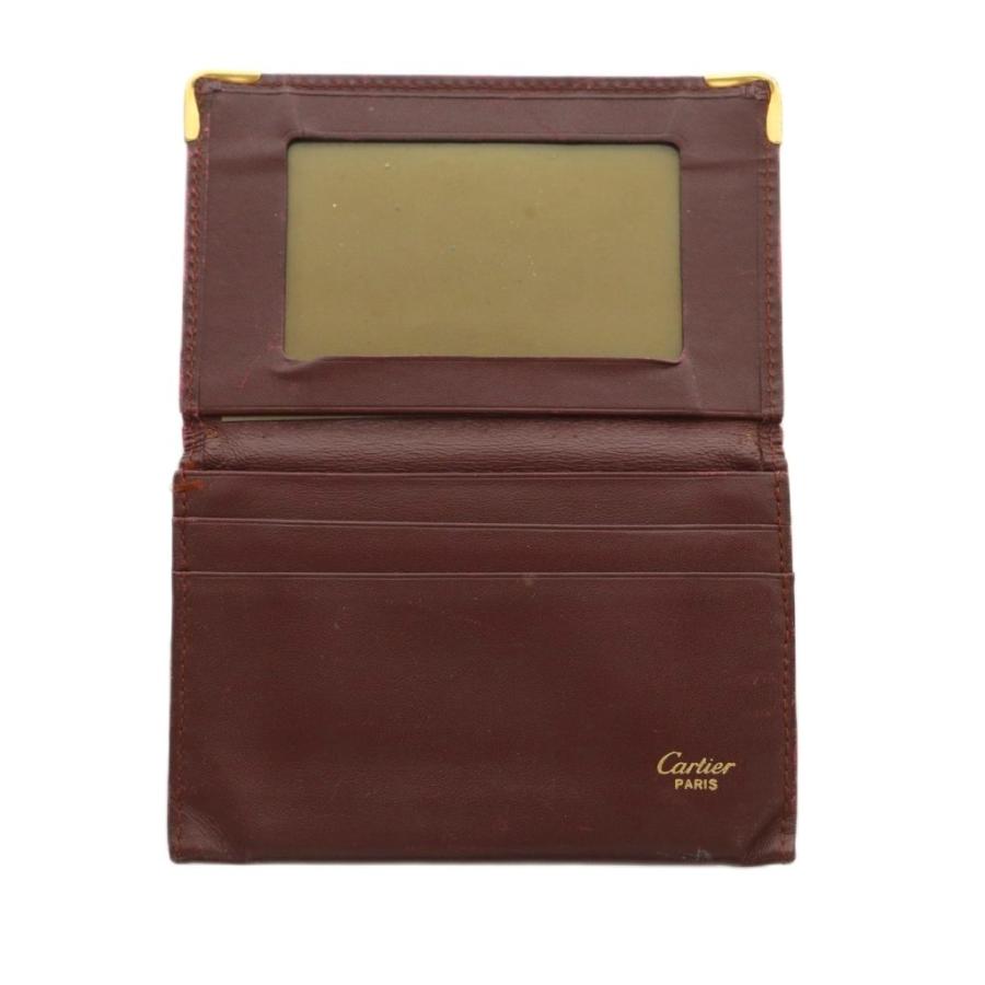 Cartier（カルティエ） カードケース レザー マストライン ワイン