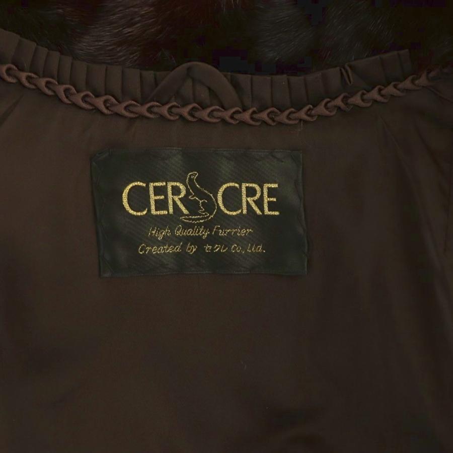 セクレ CERCRE ダークミンク ファー コート 毛皮 ミドル丈 ブラウン 茶 /HK ■GY42 レディース_6