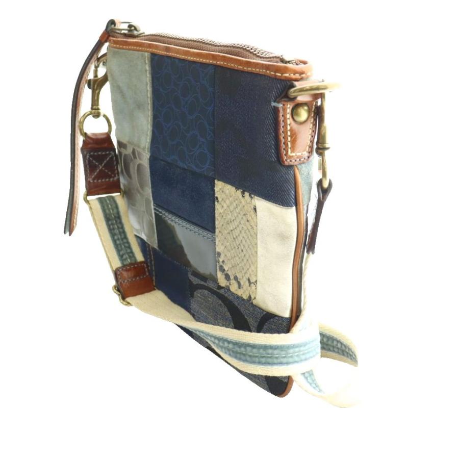 COACH（コーチ） ショルダーバッグ パッチワーク シグネチャー デニム