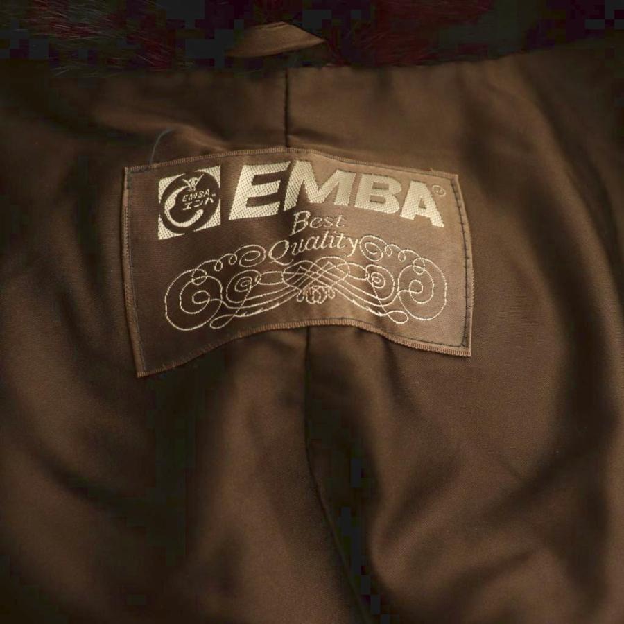エンバ EMBA ミンクファー コート ハーフ 毛皮 ブラック ボルドー /HK ■GY18 レディース_6