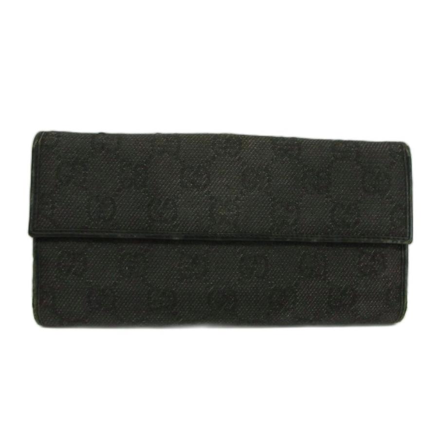 GUCCI（グッチ） 長財布 二つ折り GGキャンバス 総柄 ホースビット 黒