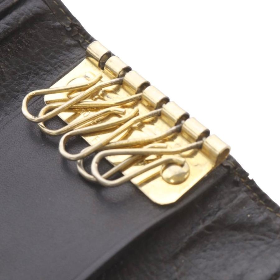 FENDI（フェンディ） キーケース ペカン柄 PVC レザー ブラック