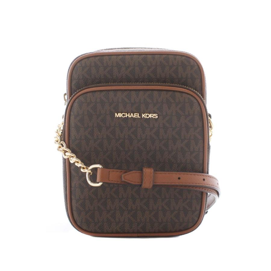 マイケルコース MICHAEL KORS ショルダーバッグ MK柄 総柄 レザー 茶色