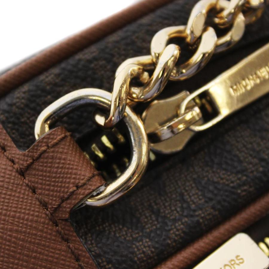 マイケルコース MICHAEL KORS ショルダーバッグ MK柄 総柄 レザー 茶色