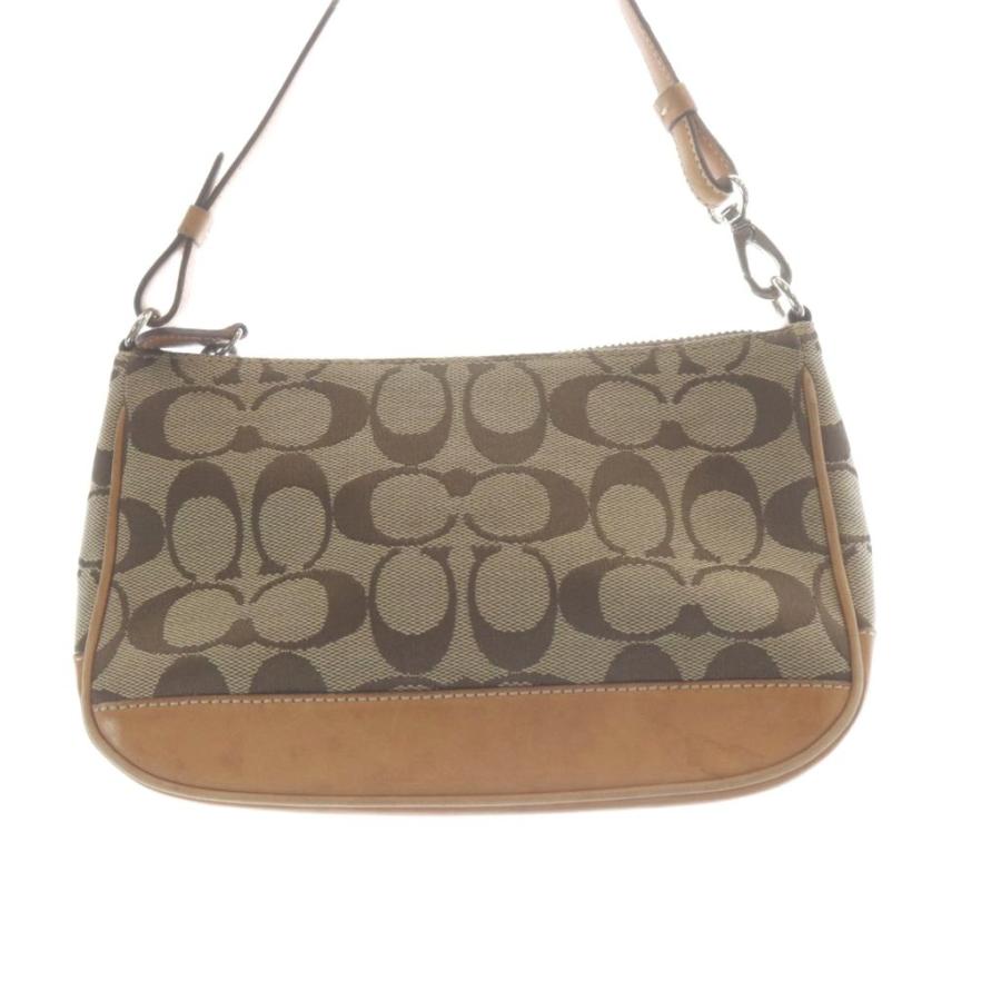 COACH シグネチャー ハンドバッグ ブラウン COACH（コーチ） ハンドバッグ キャンバス レザー シグネチャー 茶色
