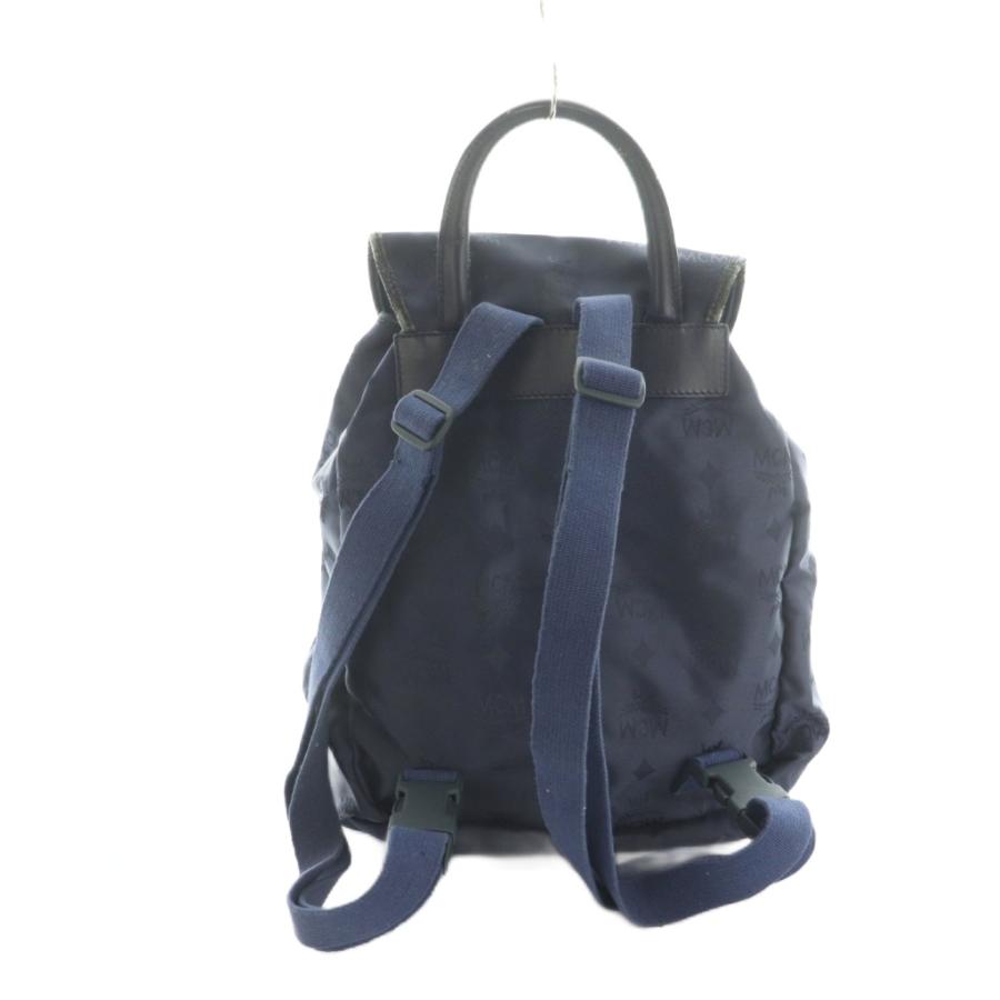 エムシーエム MCM リュックサック デイパック モノグラム柄 紺 /MI