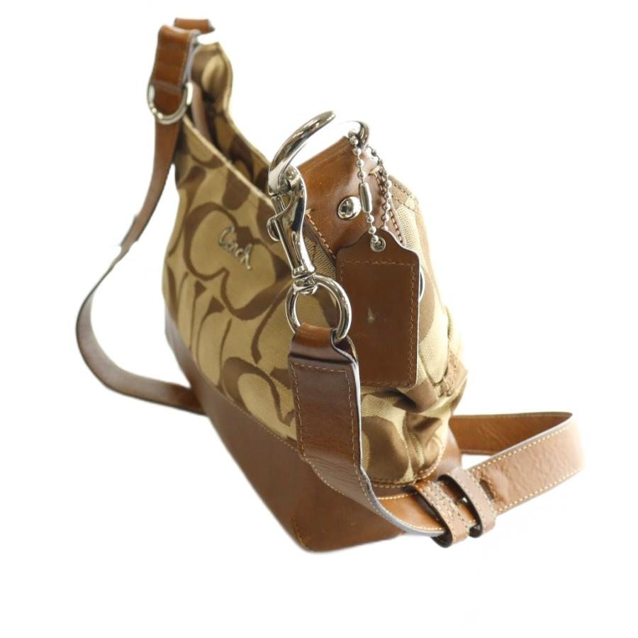 coach シグネチャーショルダーバッグ COACH（コーチ） シグネチャー柄 ショルダーバッグ キャンバス レザー