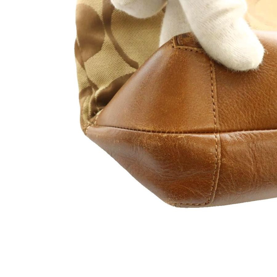 COACH（コーチ） シグネチャー柄 ショルダーバッグ キャンバス レザー