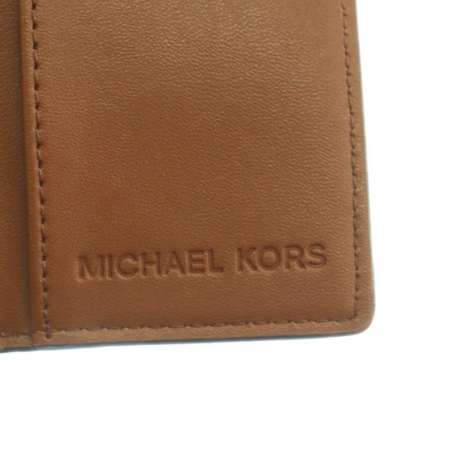 マイケルコース MICHAEL KORS キーケース 6連 ロゴ柄 茶 オフホワイト