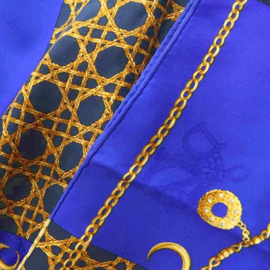 Christian Dior（クリスチャン・ディオール） スカーフ シルク 総柄 青
