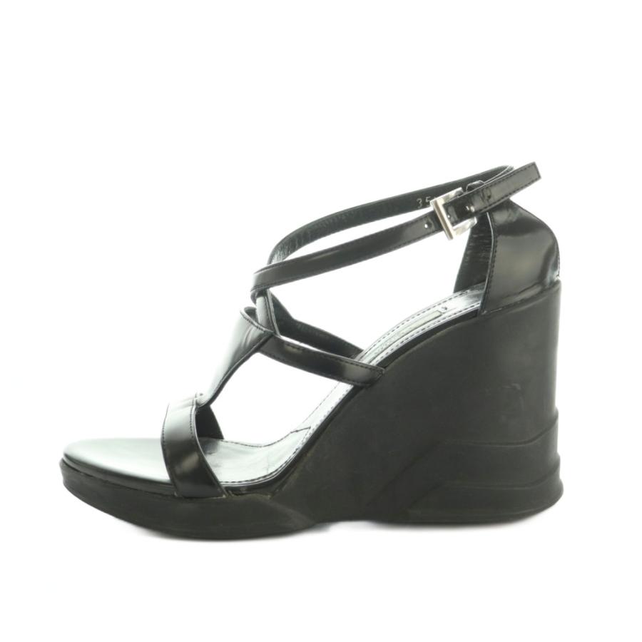 PRADA（プラダ） サンダル ストラップ ウェッジソール レザー 35.5