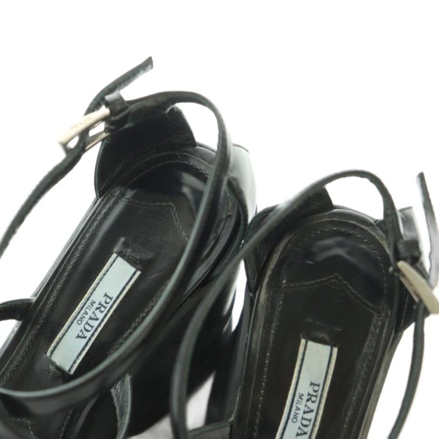 PRADA（プラダ） サンダル ストラップ ウェッジソール レザー 35.5