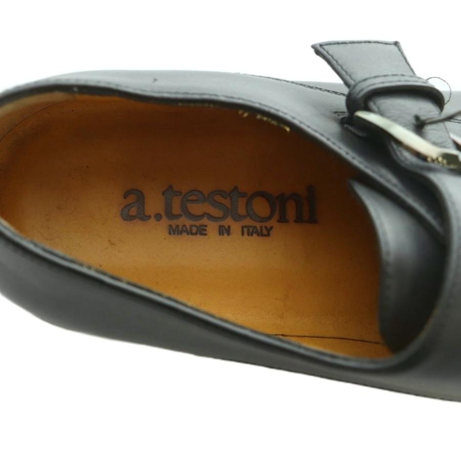 ア・テストーニ a.testoni ビジネスシューズ レザー 5.5 24.5cm 黒 