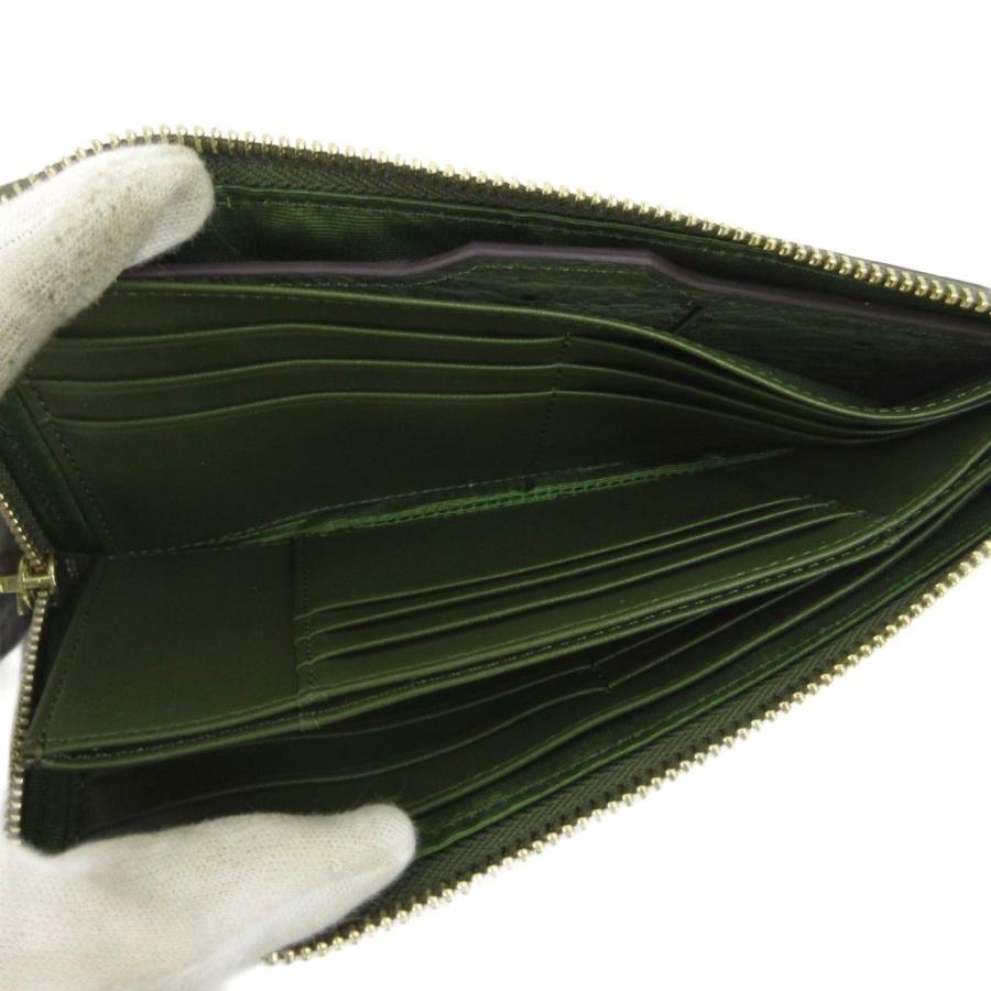 バルコス BARCOS リッコL 長財布 オーストリッチ レザー L字ファスナー 