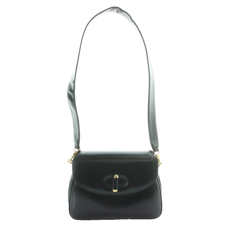 GUCCI OLD GUCCI 70s 総革 インターロッキングGショルダー 黒 GUCCI