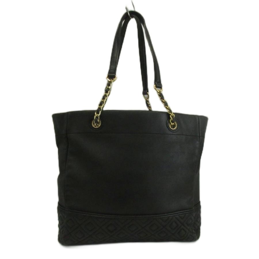 美品 トリーバーチ トートバッグ ショルダー ビジネス ブラック レザー TORY BURCH（トリーバーチ） トートバッグ ワンショルダー レザー