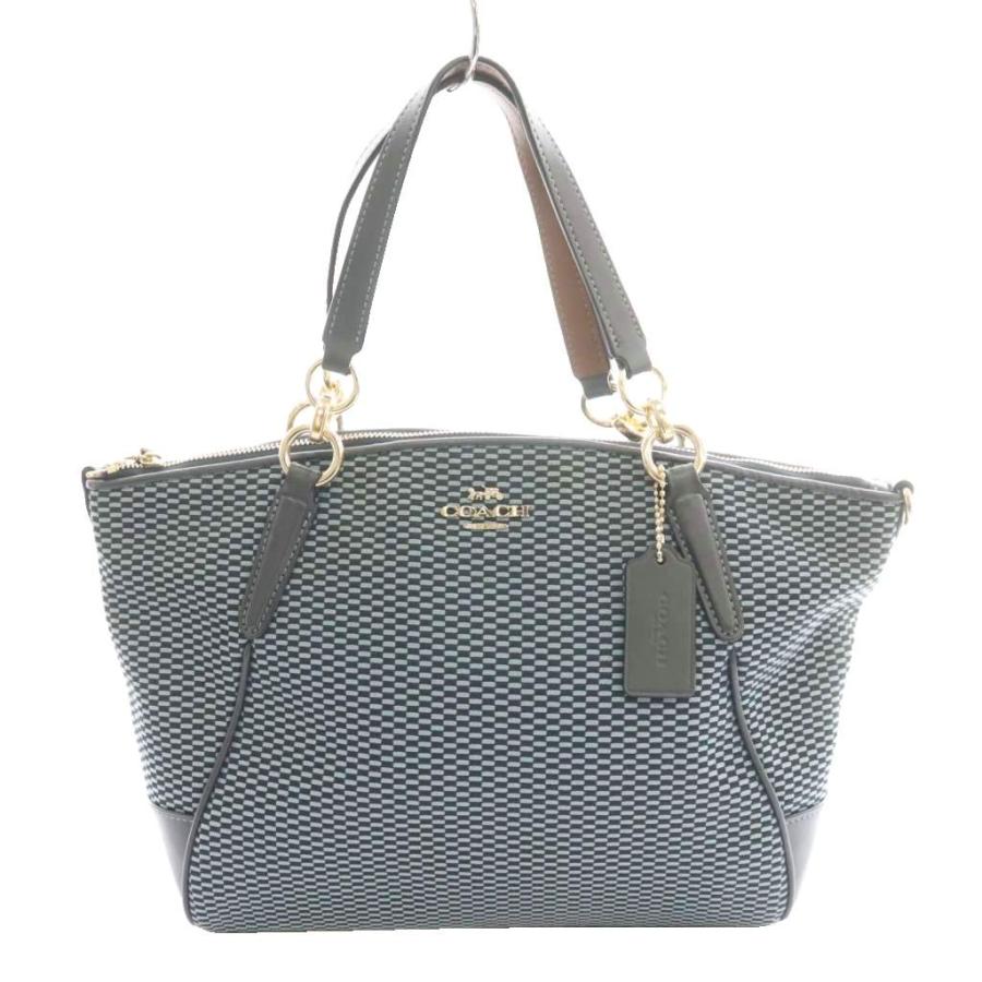 COACH（コーチ） トートバッグ ハンド 総柄 キャンバス レザー ライト 