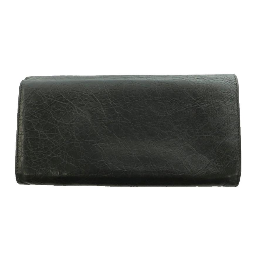 BALENCIAGA（バレンシアガ） ブラックレザー製ロングウォレット 長財布