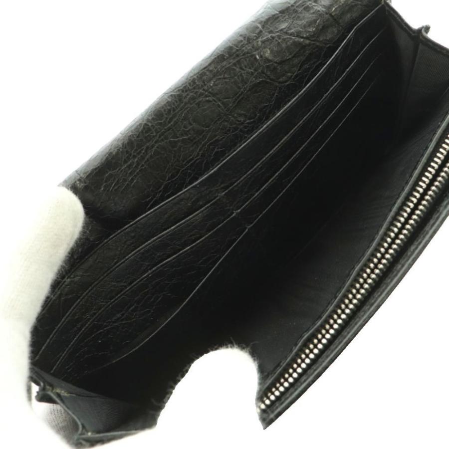 BALENCIAGA（バレンシアガ） ブラックレザー製ロングウォレット 長財布