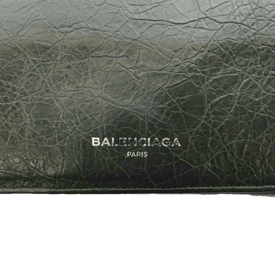 BALENCIAGA（バレンシアガ） ブラックレザー製ロングウォレット 長財布