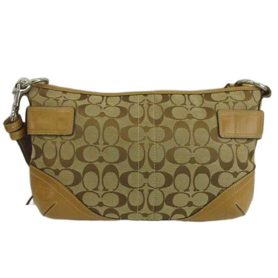 COACH（コーチ） ショルダーバッグ キャンバス レザー シグネチャー 