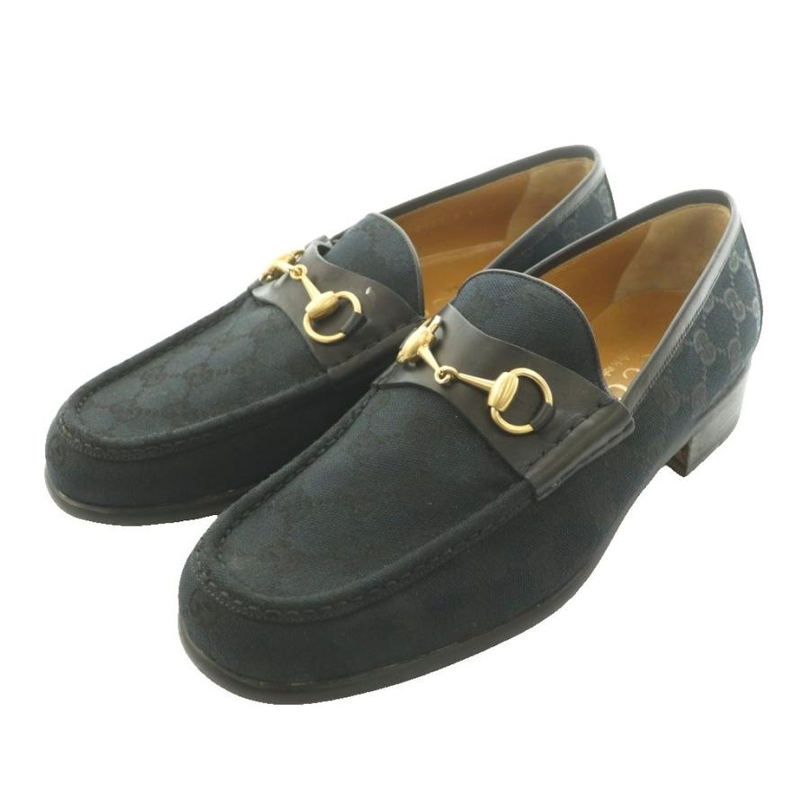 GUCCI（グッチ） ローファー モカシン ホースビット キャンバス GG柄 