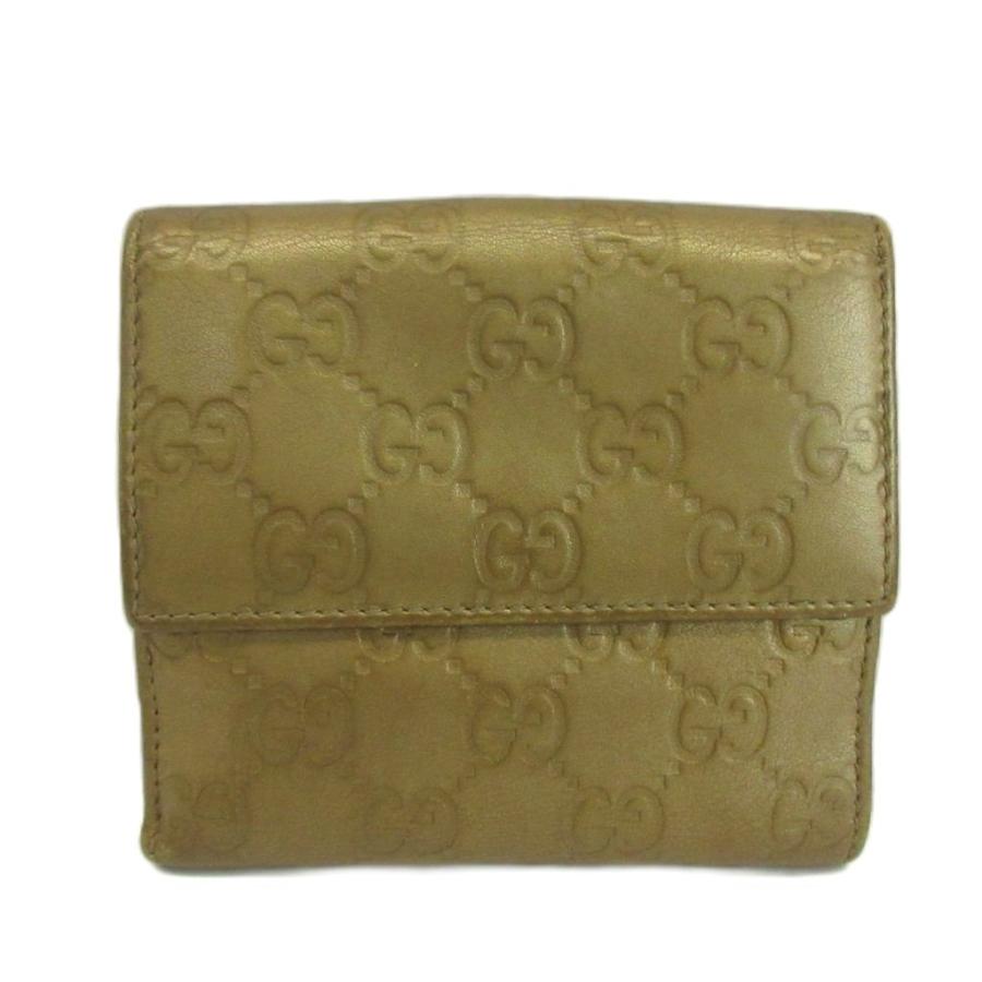 GUCCI（グッチ） グッチシマ 財布 二つ折り レザー Wホック GG型押し