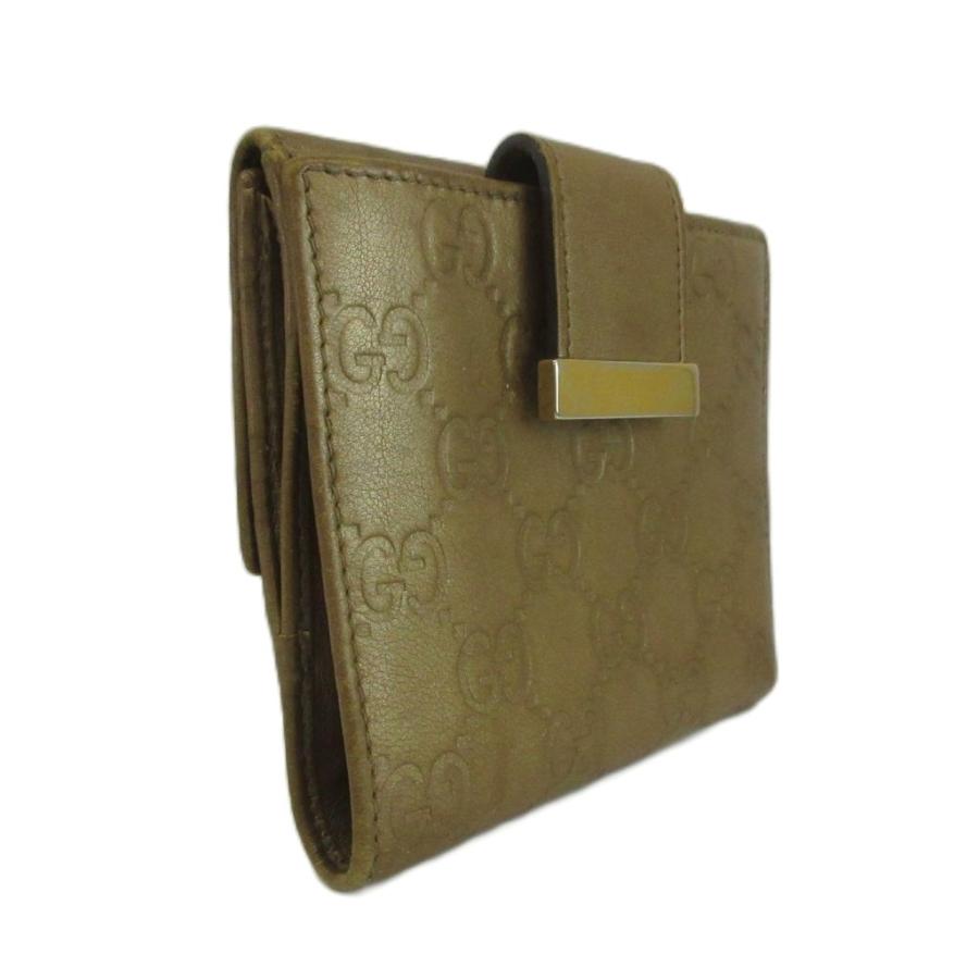 GUCCI（グッチ） グッチシマ 財布 二つ折り レザー Wホック GG型押し