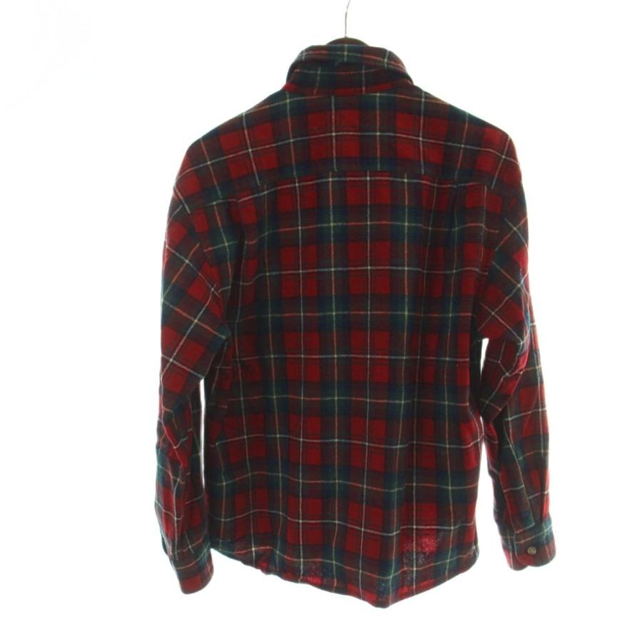 ペンドルトン PENDLETON ステンカラーシャツ 長袖 チェック柄 ロゴ 赤