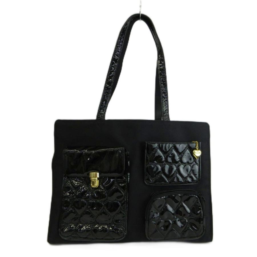 モスキーノ MOSCHINO ハートキルティング ポケット トートバッグ ワン 