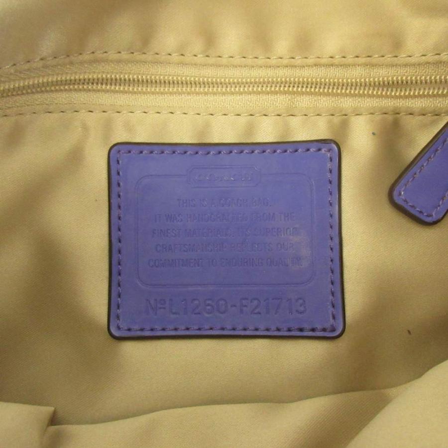 COACH（コーチ） ポピー Poppy ハンドバッグ サテンキャンバス レザー 
