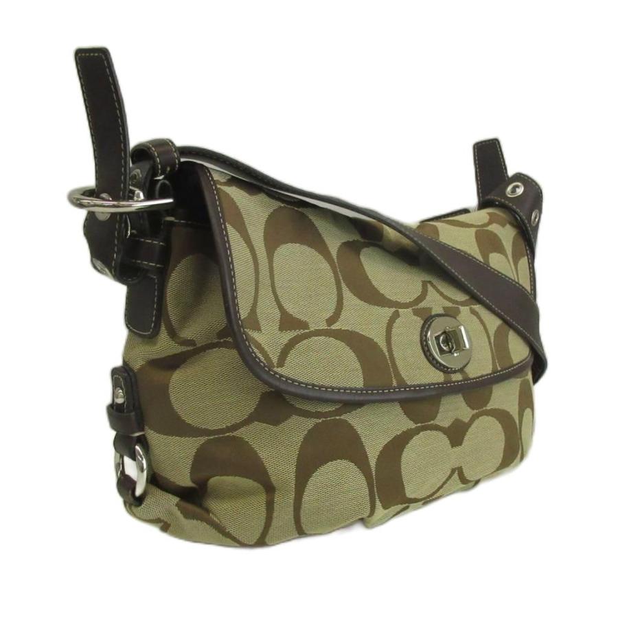COACH（コーチ） ショルダーバッグ キャンバス レザー シグネチャー