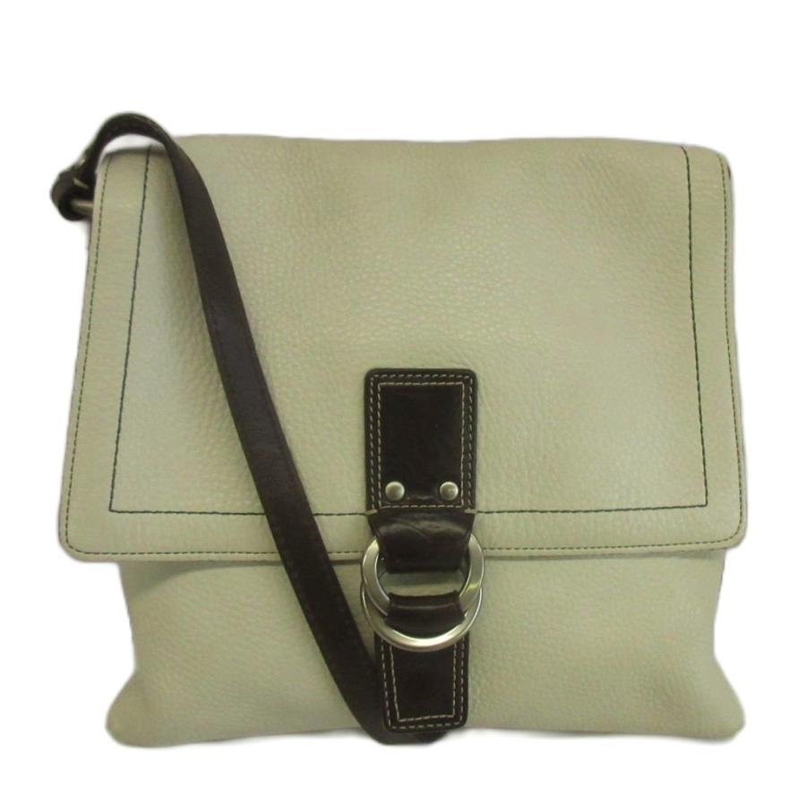COACH（コーチ） ショルダーバッグ レザー フラップ ロゴ 白 ホワイト