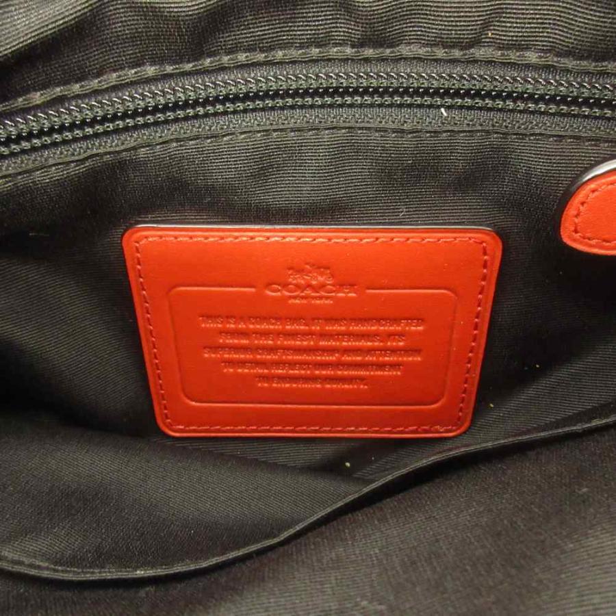 COACH（コーチ） ショルダーバッグ レザー パンチング ロゴ 型押し 赤