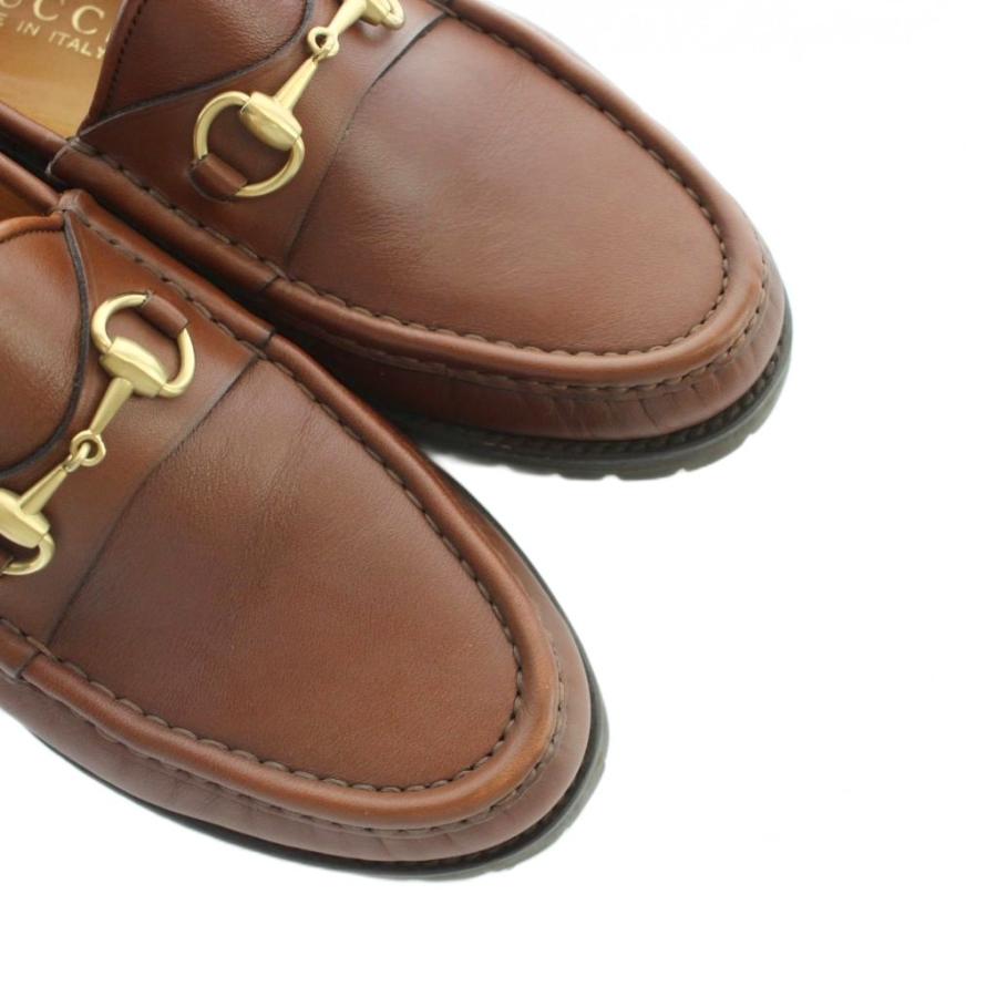 GUCCI（グッチ） ローファー モカシン ホースビット レザー ロゴ 36.5 