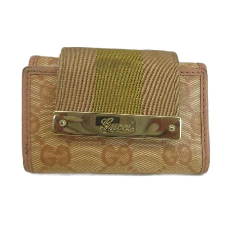 メンズ 極美品 グッチ GUCCI 6連キーケース シェリーライン キャンバス