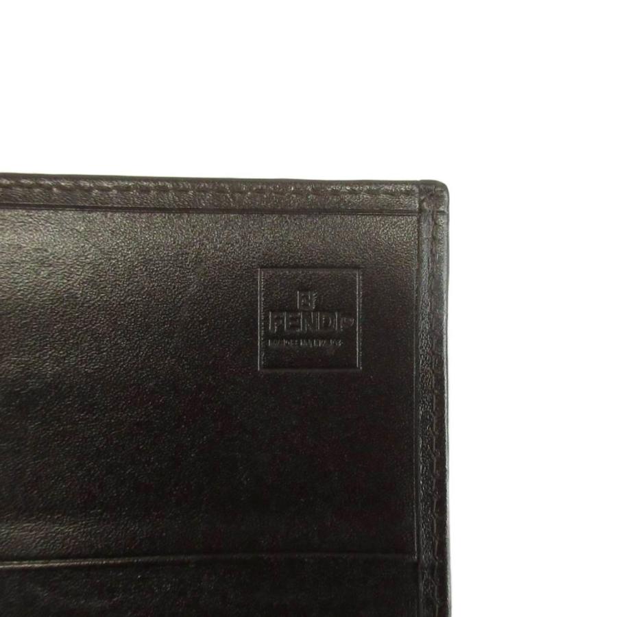 FENDI（フェンディ） 長財布 二つ折り キャンバス レザー ズッカ柄 FF